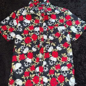 Skull & roses dress shirt